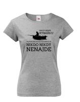 Dámské tričko pro rybářku s potiskem Nikdy neser rybářku.