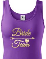 Dámské tričko pro tým nevěsty Bride Team- ideální rozlučková trička