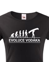 Dámské tričko pro vodáky Evoluce vodáka - super tričko pro vodáky
