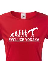 Dámské tričko pro vodáky Evoluce vodáka - super tričko pro vodáky