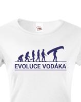 Dámské tričko pro vodáky Evoluce vodáka - super tričko pro vodáky