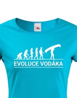 Dámské tričko pro vodáky Evoluce vodáka - super tričko pro vodáky