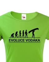 Dámské tričko pro vodáky Evoluce vodáka - super tričko pro vodáky