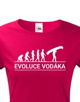 Dámské tričko pro vodáky Evoluce vodáka - super tričko pro vodáky