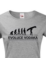 Dámské tričko pro vodáky Evoluce vodáka - super tričko pro vodáky