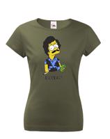 Dámské tričko s Bartem Simpsonem parodující Pabla Escobara