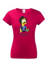 Dámské tričko s Bartem Simpsonem parodující Pabla Escobara