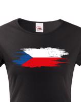 Dámské tričko s Českou vlajkou  - vlastenecké tričko
