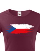 Dámské tričko s Českou vlajkou  - vlastenecké tričko