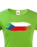 Dámské tričko s Českou vlajkou  - vlastenecké tričko