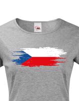 Dámské tričko s Českou vlajkou  - vlastenecké tričko