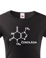 Dámské tričko s chemickým vzorcem čokolády - originální potisk