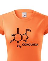 Dámské tričko s chemickým vzorcem čokolády - originální potisk
