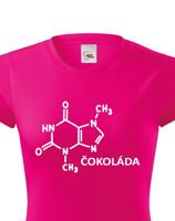Dámské tričko s chemickým vzorcem čokolády - originální potisk