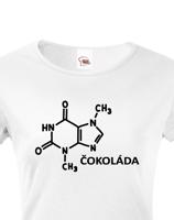 Dámské tričko s chemickým vzorcem čokolády - originální potisk