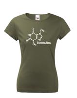 Dámské tričko s chemickým vzorcem čokolády - originální potisk