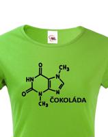 Dámské tričko s chemickým vzorcem čokolády - originální potisk