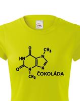 Dámské tričko s chemickým vzorcem čokolády - originální potisk