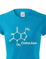 Dámské tričko s chemickým vzorcem čokolády - originální potisk