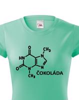 Dámské tričko s chemickým vzorcem čokolády - originální potisk