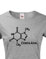 Dámské tričko s chemickým vzorcem čokolády - originální potisk