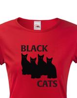 Dámské tričko s kočkama Black Cats