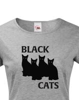 Dámské tričko s kočkama Black Cats
