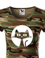 Dámské tričko s kočkou - stylový dárek pro milovníky koček