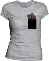 Dámské tričko s krátkým rukávem Medvěd kapsa