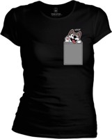 Dámské tričko s krátkým rukávem Pes kapsa