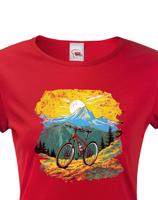 Dámské tričko s motivem MTB hory - pro nadšence MTB