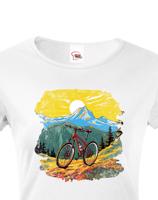 Dámské tričko s motivem MTB hory - pro nadšence MTB