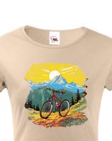 Dámské tričko s motivem MTB hory - pro nadšence MTB