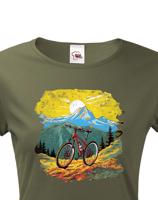 Dámské tričko s motivem MTB hory - pro nadšence MTB