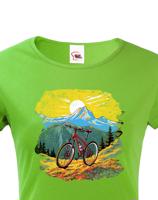 Dámské tričko s motivem MTB hory - pro nadšence MTB