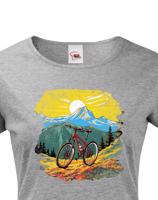 Dámské tričko s motivem MTB hory - pro nadšence MTB