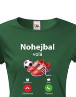 Dámské tričko s motivem Nohejbal volá