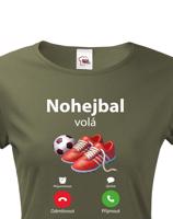 Dámské tričko s motivem Nohejbal volá