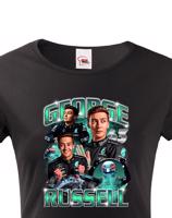 Dámské tričko s motivem závodníka F1 -  George Russell - pro milovníky motosportu