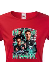 Dámské tričko s motivem závodníka F1 -  George Russell - pro milovníky motosportu