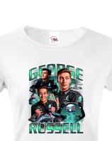 Dámské tričko s motivem závodníka F1 -  George Russell - pro milovníky motosportu