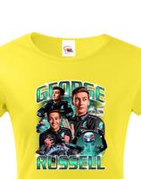 Dámské tričko s motivem závodníka F1 -  George Russell - pro milovníky motosportu