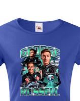 Dámské tričko s motivem závodníka F1 -  George Russell - pro milovníky motosportu