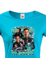 Dámské tričko s motivem závodníka F1 -  George Russell - pro milovníky motosportu