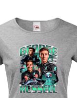 Dámské tričko s motivem závodníka F1 -  George Russell - pro milovníky motosportu