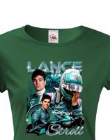 Dámské tričko s motivem závodníka F1 -  Lance Stroll - pro milovníky motosportu