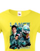 Dámské tričko s motivem závodníka F1 -  Lance Stroll - pro milovníky motosportu