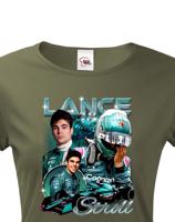 Dámské tričko s motivem závodníka F1 -  Lance Stroll - pro milovníky motosportu