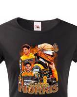 Dámské tričko s motivem závodníka F1 -  Lando Norris - pro milovníky motosportu