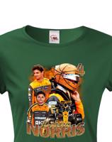 Dámské tričko s motivem závodníka F1 -  Lando Norris - pro milovníky motosportu